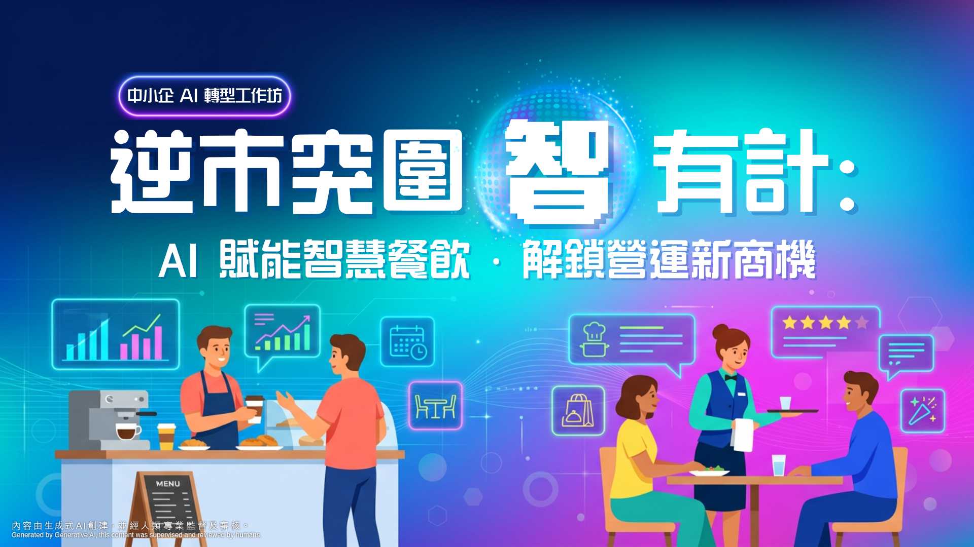 中小企 AI 轉型工作坊 — 逆市突圍「智」有計：AI 賦能餐飲零售 ‧ 解鎖營運新商機_KV