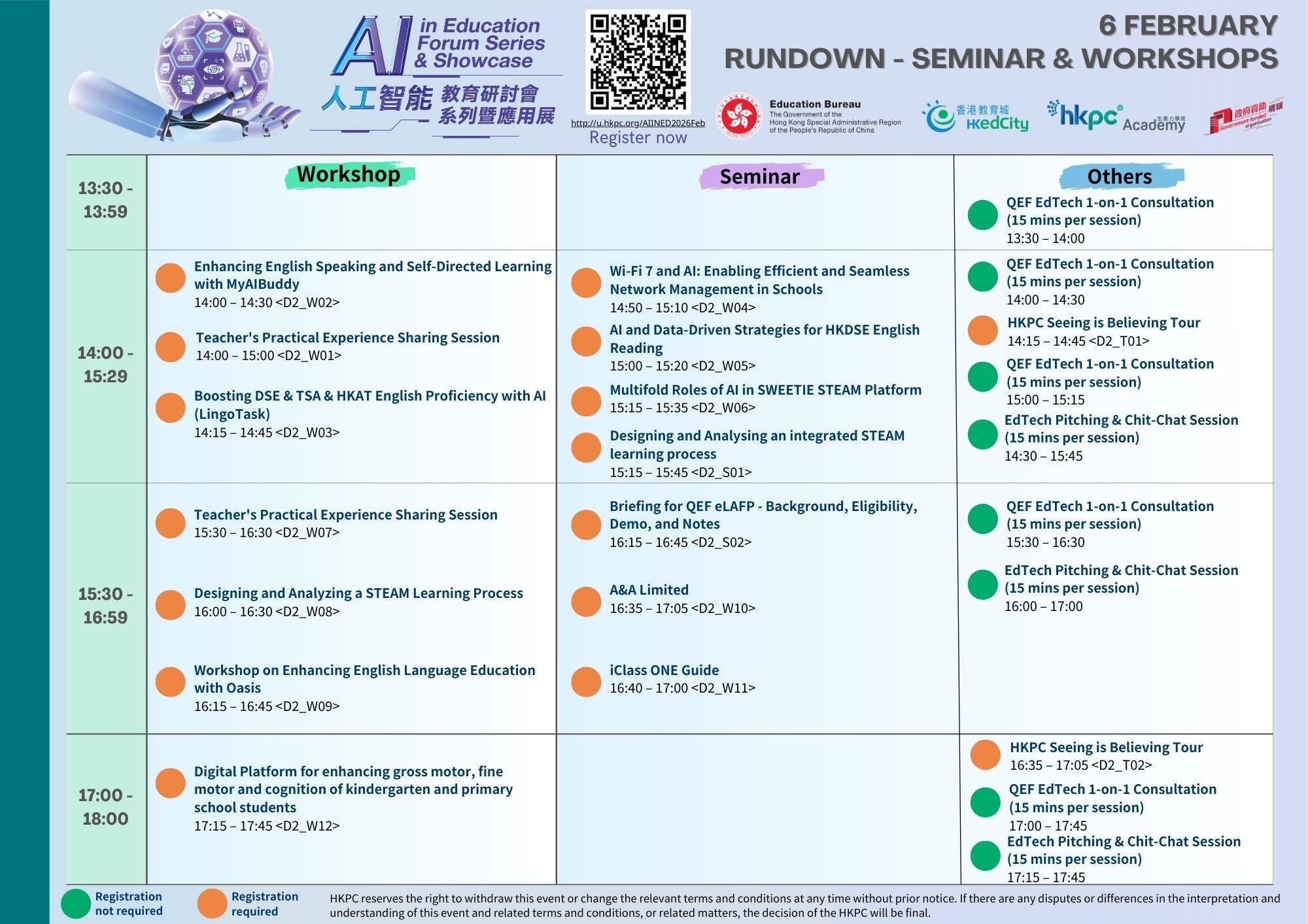 STF 2024 Agenda 工作坊及活動時間表- Day 2 EN